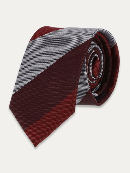 Bordowy krawat męski