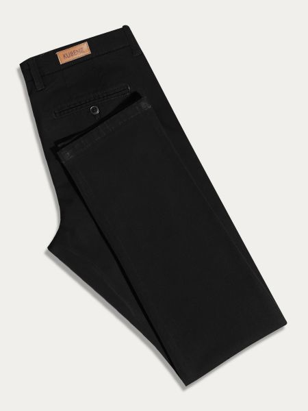 Czarne bawełniane spodnie chino slim MARLOW
