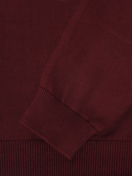 Bordowy bawełniany sweter w serek 6/CARINI