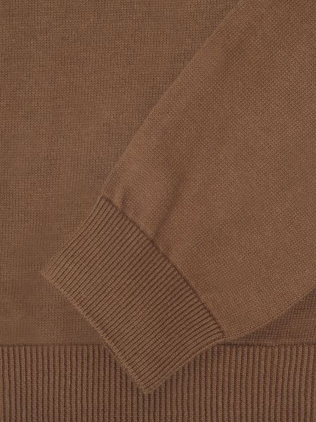 Camelowy bawełniany sweter w serek 6/CARINI