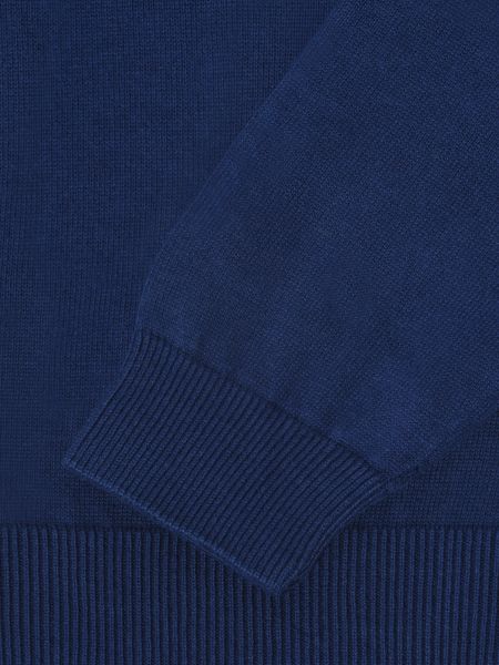 Niebieski bawełniany sweter w serek 6/CARINI