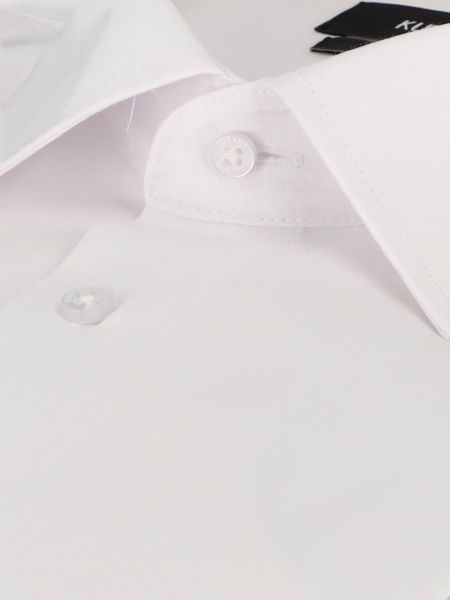 Biała klasyczna koszula slim gładka AKMAN