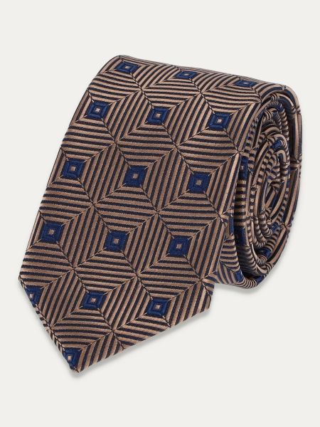 Brązowy krawat męski