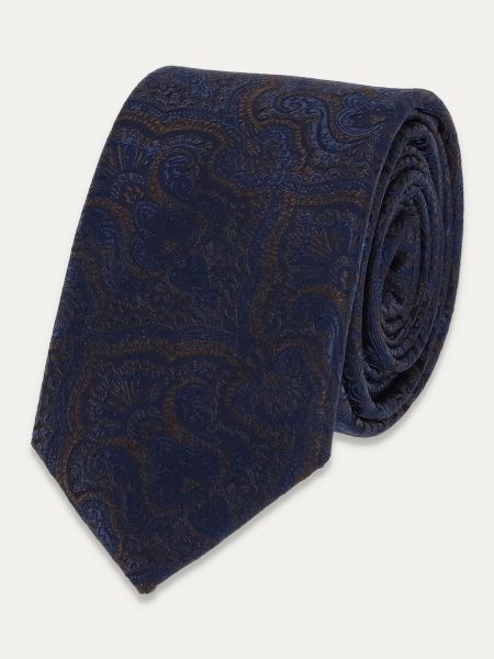 Granatowy krawat męski wzór