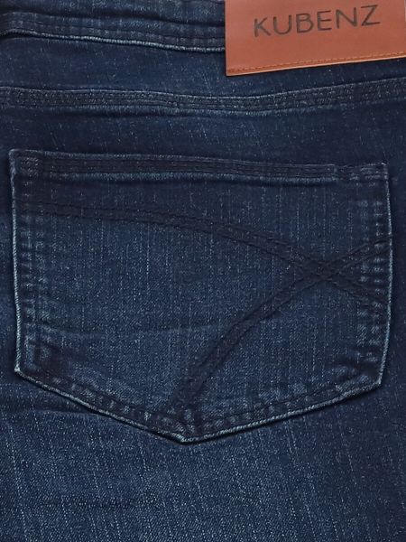 Granatowe bawełniane spodnie jeansowe slim 5-pocket INWOOD
