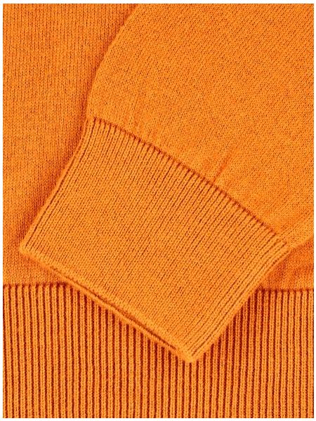 Pomarańczowy sweter dzianinowy z okrągłym dekoltem ISTA 14