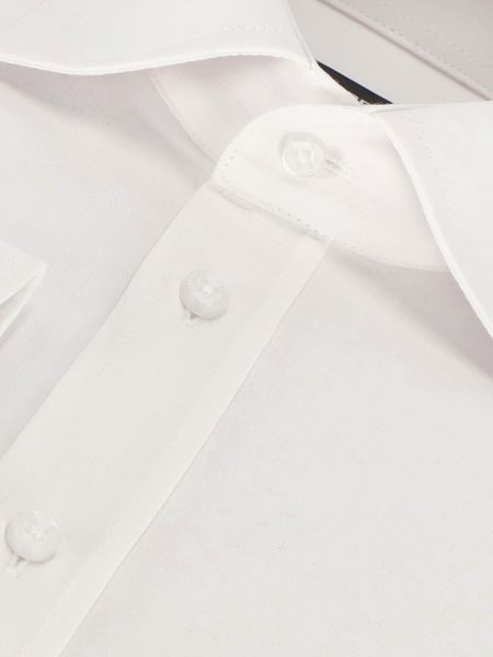 Biała bawełniana koszula slim gładka FINBAR 2