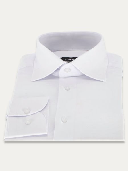 Biała klasyczna koszula slim na guziki gładka BAIRRE 2