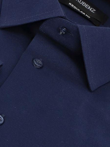 Granatowa elegancka koszula regular na guziki gładka FRRIS 1