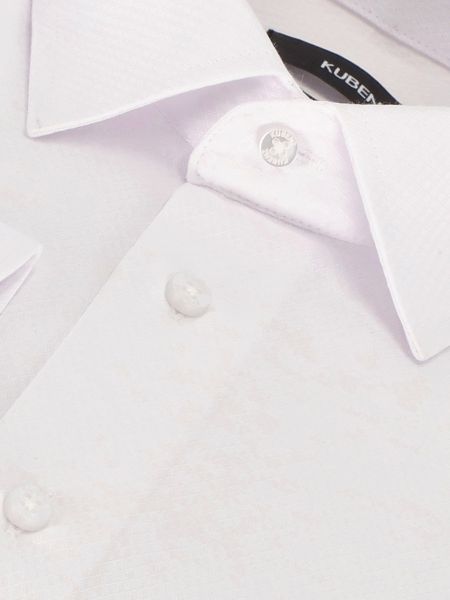 Biała elegancka koszula slim z delikatnym mikrowzorem AILIN 2