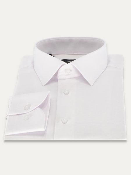Biała elegancka koszula slim z tkaniny oxford LAWLER 2