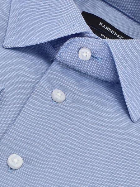 Błękitna koszula slim z tkaniny oxford EOIN