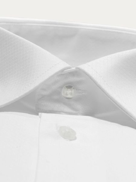 Koszula męska CESARE slim fit biała mikrowzór