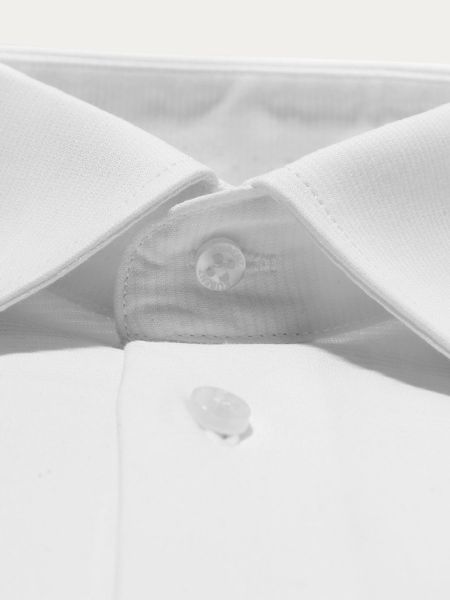 Koszula męska EUSEBIO slim fit biała mikrowzór