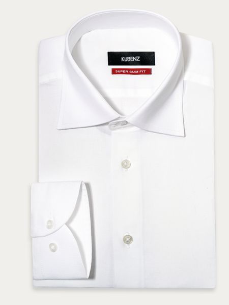 Biała elegancka koszula super slim na guziki OSMUND