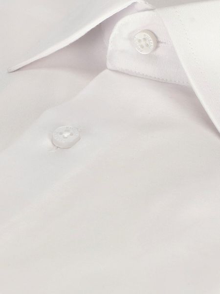 Biała klasyczna koszula slim z bawełny Massimo