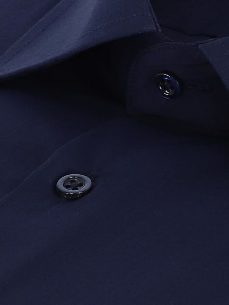 Granatowa klasyczna gładka koszula slim Polidor