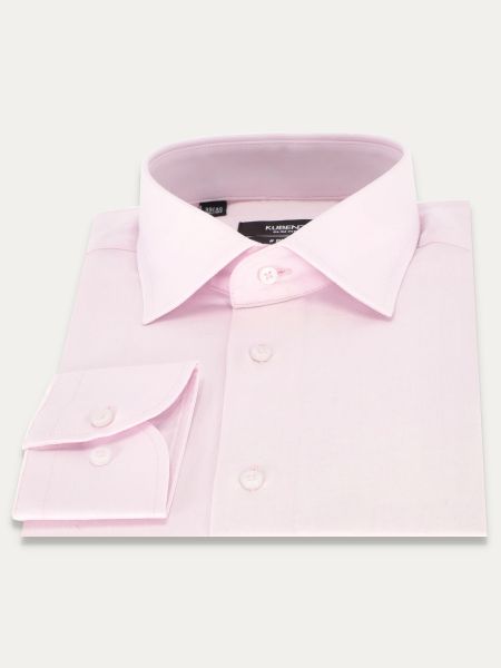 Różowa bawełniana koszula slim gładka LOKMAN