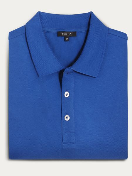Koszulka polo męska LUCKY niebieska slim