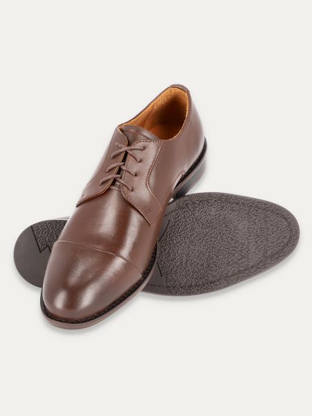 Eleganckie buty męskie Kubenz w kolorze ciemnego brązu