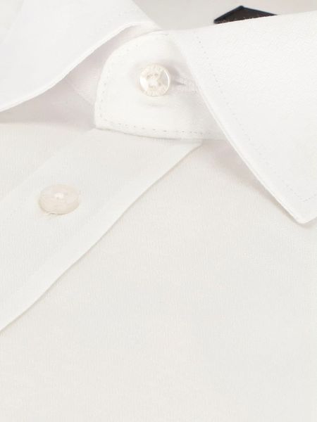 Biała bawełniana koszula slim z delikatnym mikrowzorem EYLEM 2