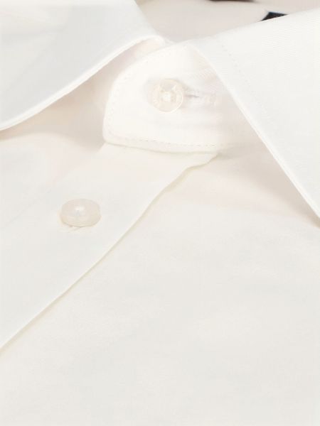 Biała klasyczna koszula slim na guziki gładka EKIM
