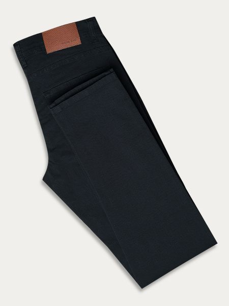 Czarne bawełniane jeansy slim 5-pocket gładkie 9995
