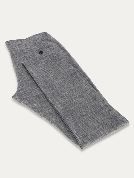 Szare spodnie slim z tkaniny antyalergicznej z fakturą BRAVO 2