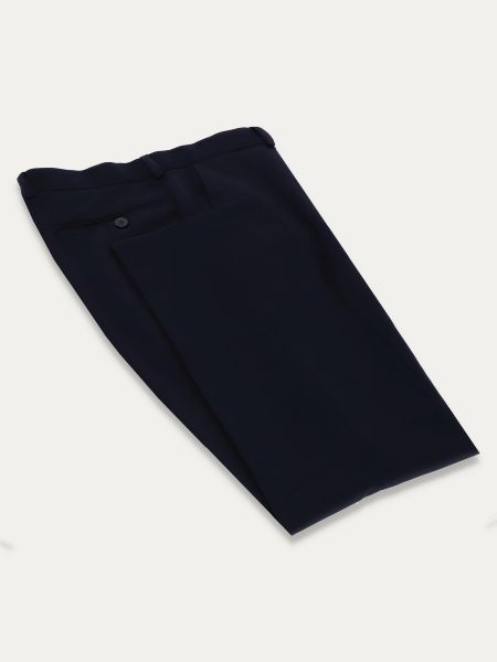 Granatowe eleganckie spodnie garniturowe slim gładkie CHESTER 2