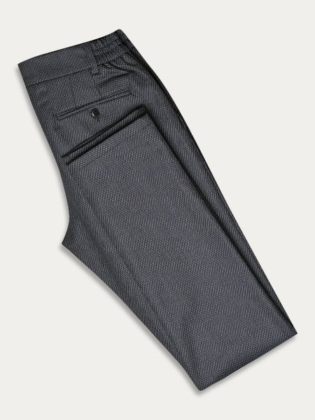 Spodnie męskie casual z troczkami DALE 9 czarny