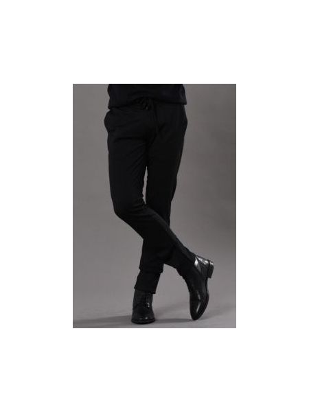 Spodnie męskie casual z troczkami DALE 8 czarny