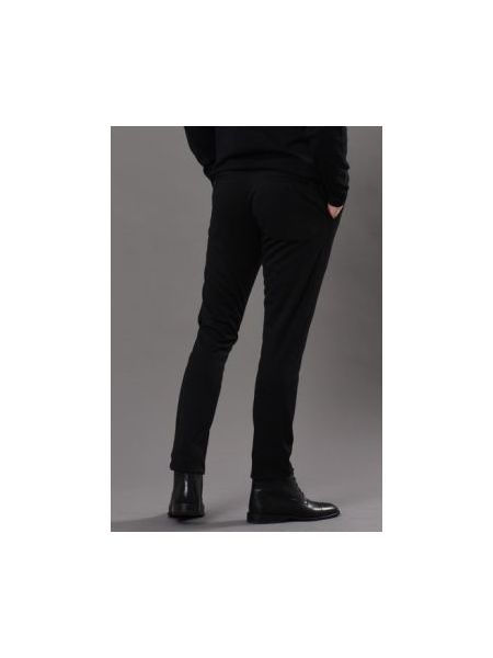 Spodnie męskie casual z troczkami DALE 8 czarny