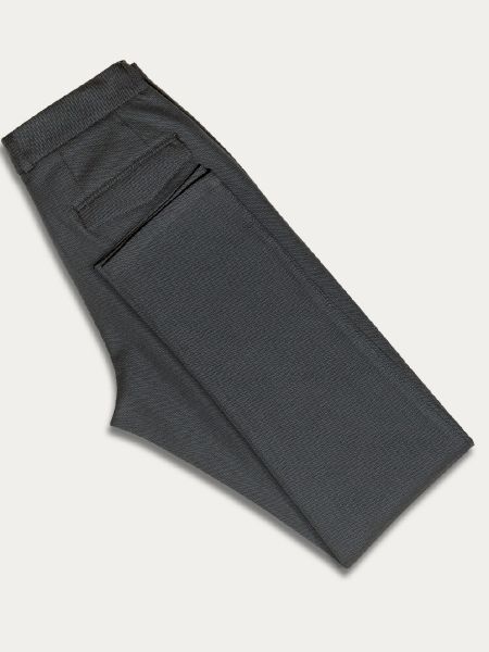 Granatowe bawełniane spodnie casualowe z patkami KRIS