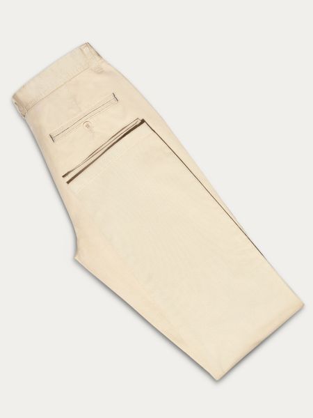 Beżowe bawełniane spodnie chino slim gładkie TOLEDO