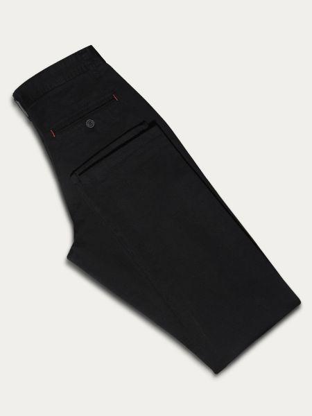 Czarne bawełniane spodnie chino slim gładkie TOLEDO