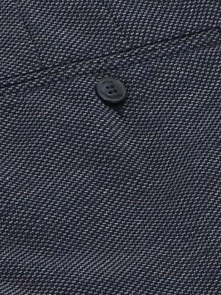 Granatowe spodnie garniturowe slim w geometryczny wzór MIX CARL