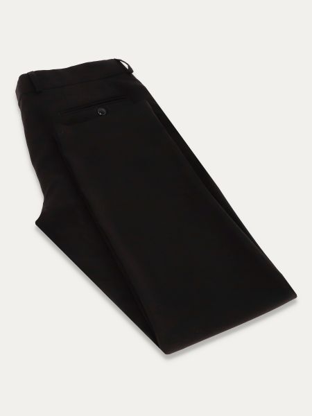 Czarne eleganckie spodnie garniturowe slim gładkie NET