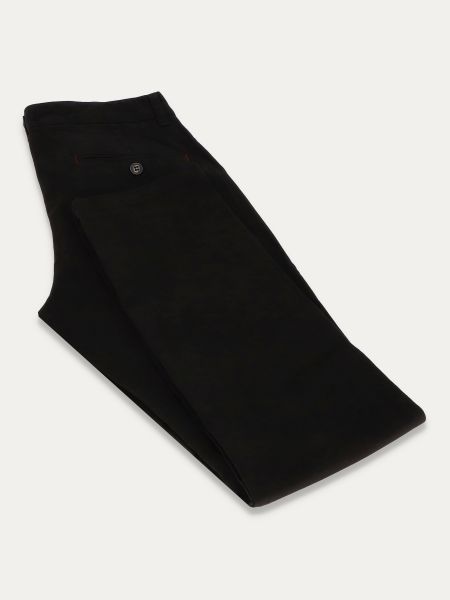 Czarne bawełniane spodnie chino slim ORTEGA
