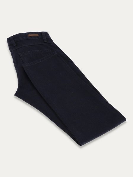 Granatowe bawełniane spodnie slim 5-pocket PRIME AXEL