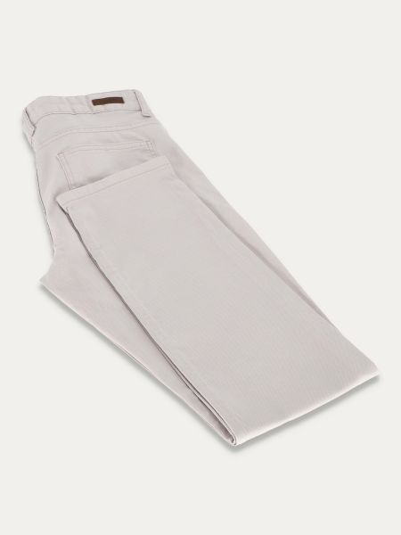 Jasnoszare bawełniane spodnie slim 5-pocket PRIME LARS