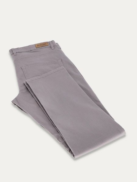 Szare bawełniane spodnie slim 5-pocket WEST