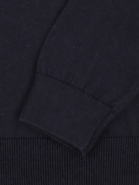 Granatowy sweter dzianinowy z okrągłym dekoltem BASIC POLLUX