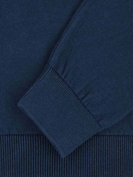 Jeansowy sweter dzianinowy z okrągłym dekoltem BASIC POLLUX