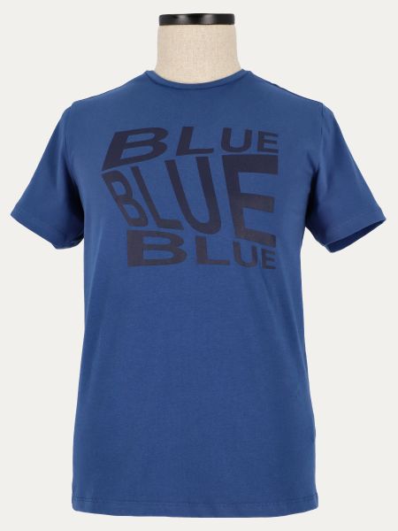 T-shirt męski z nadrukiem BLUE 7 slim fit jeans