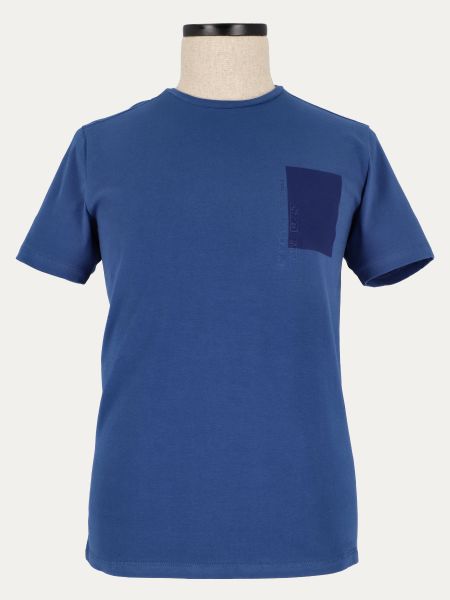 T-shirt męski z nadrukiem BLUE 8 slim fit jeans