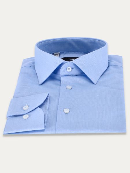 Niebieska koszula regular na guziki gładka TEMIR 2