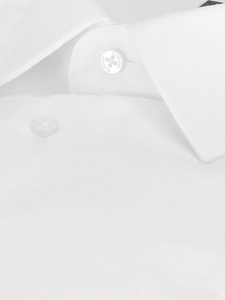 Biała klasyczna koszula slim na guziki gładka UZAY