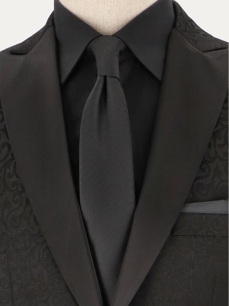 Żakardowy garnitur męski Kubenz w kolorze czarnym
